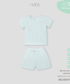 Bộ cộc tay màu xanh dương