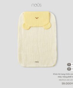 Khăn Lót Lưng Thấm Mồ Hôi Sắc Vàng Phối Trắng