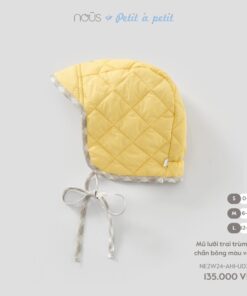 Mũ Lưỡi Trai Trùm Tai Chần Bông Màu Vàng