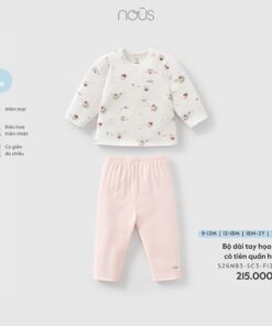 Bộ Dài Tay Họa Tiết Cô Tiên Quần Hồng