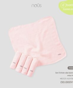 Set 5 Khăn Sữa Bamboo Màu Hồng