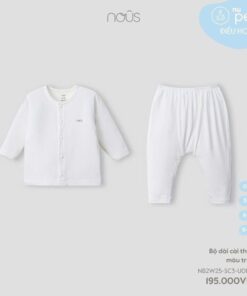 Bộ dài cài thẳng màu trắng