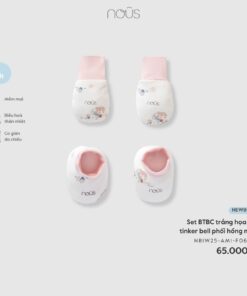 Set BTBC trắng họa tiết tinker bell phối hồng nhạt