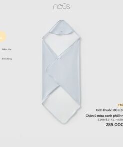 Chăn ủ màu xanh phối trắng